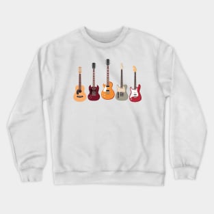 Left-Handed Guitars: Celebrating the Melodies of Southpaw Musicians Crewneck Sweatshirt